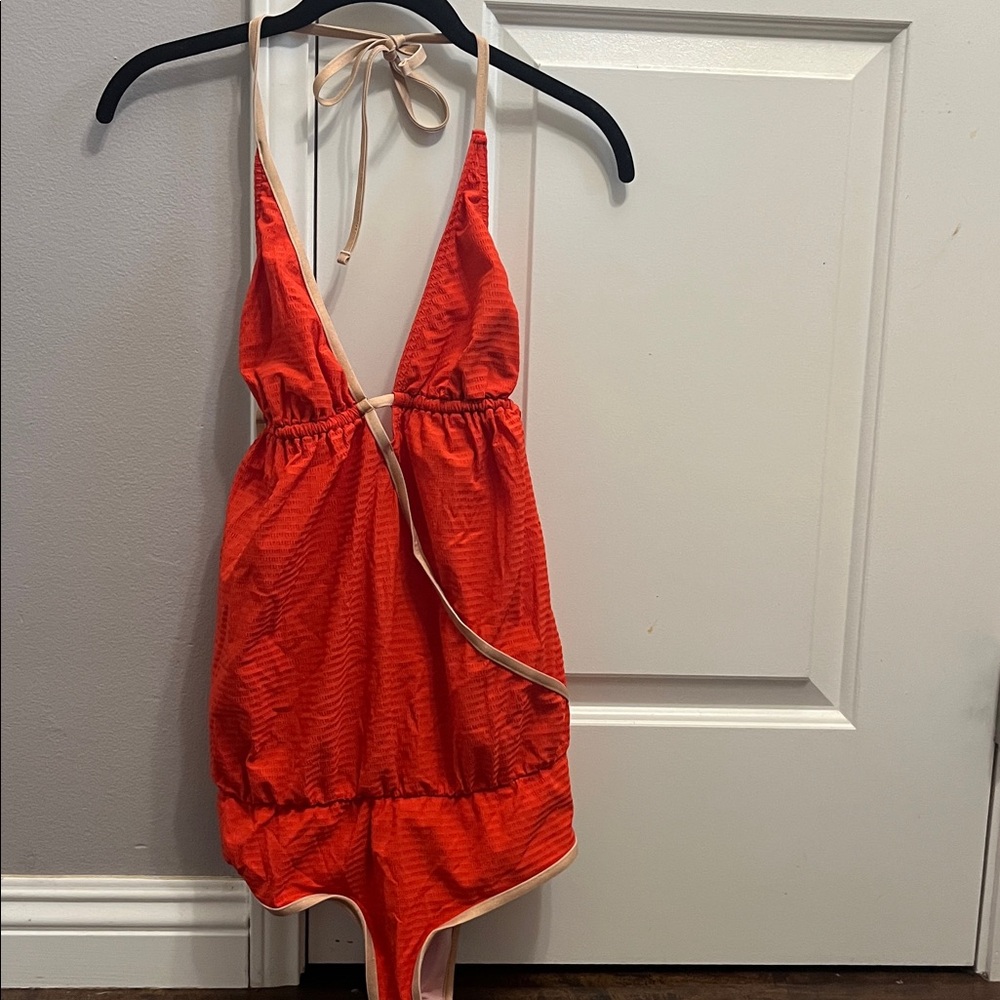 Vibrant Orange One Piece Swimsuit